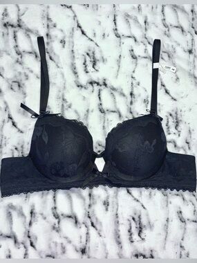 Black Lace Push-Up Bra